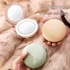 Portable USB-Charging LED Makeup Mirror: Double-Sided Folding Hand Warmer with Light & Magnification