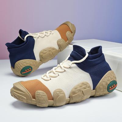 Heren schoenen lente en zomer nieuwe trendy veelzijdige ademende plateau sportschoenen casual mesh instappers heren