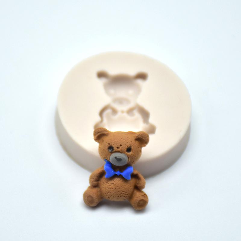 1 stk Bjørn Silikonform Mini Fondantform Kakedekoreringsverktøy Sjokoladeform