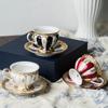 225ML Ceramic Coffee Mug European Court Phnom Penh Cup Luxury Afternoon Camellia Ceramic Latte Mug Cup Drinking Utensils