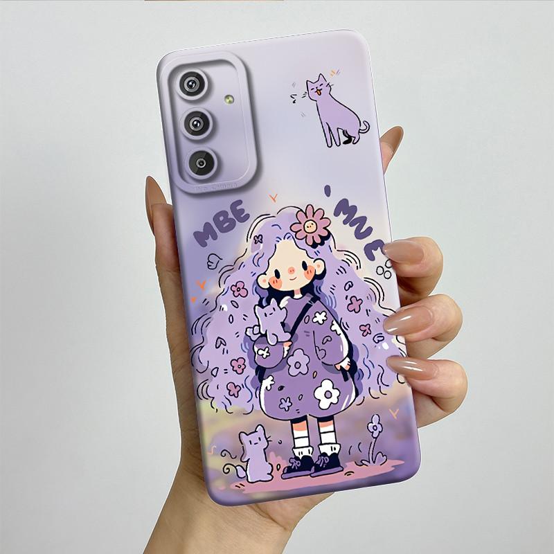 Phone Case for Samsung Galaxy M15 5G F15 5G Fashion Painted Half-wrapped Case Soft Silicon Cases E156 M156 Protection Back Cover