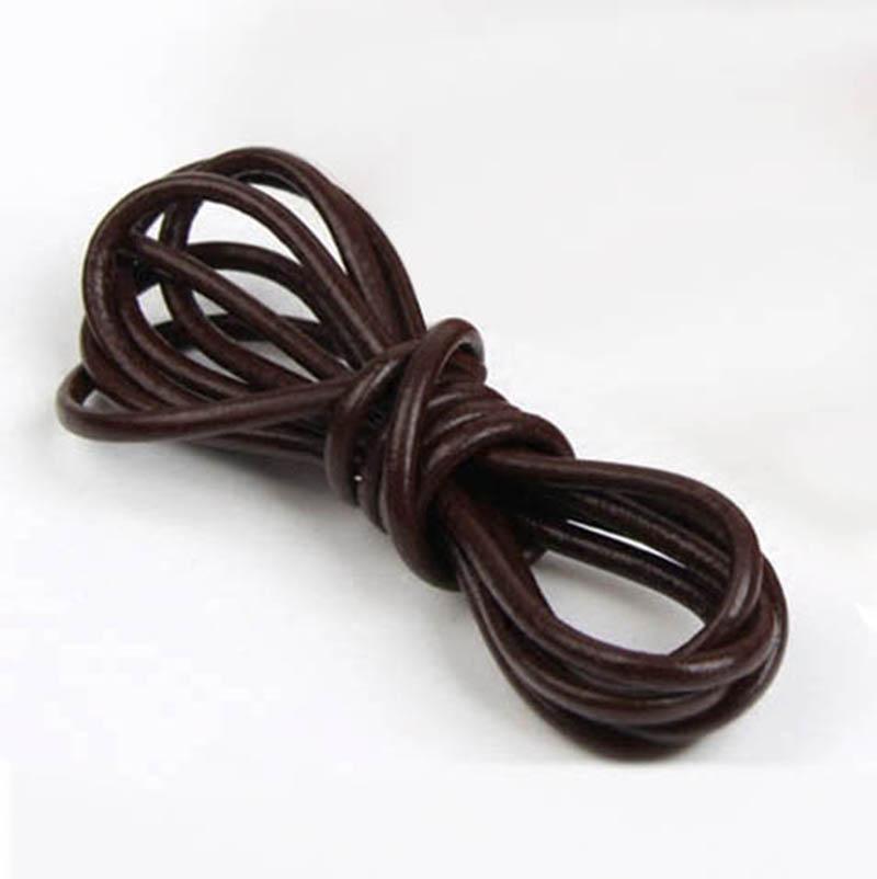 100% Genuine Leather Round Thong Cord Leather Cord String Rope Dia 1/1.5/2/3/4/5/6/8mm DIY Necklace Bracelet DIY Jewelry Making
