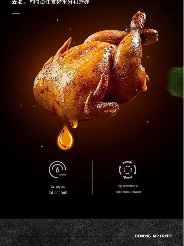 Smart Dual-Basket Air Fryer Oven: Large-Capacity, Oil-Free, Multi-Functional Model for Effortless French Fries Cooking.