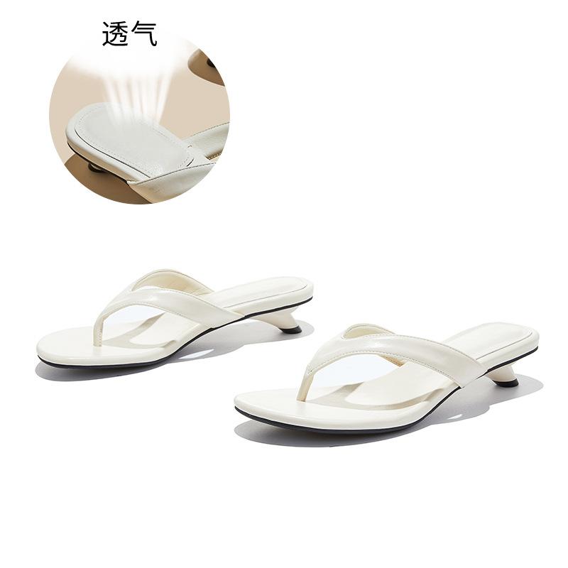 

Cat and flip-flops women s summer new wear high-end beach slippers fashion versatile cool slippers children 40 бежевий