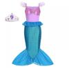 Little Girls Mermaid Sequin Wing Dress Princess Gown Stage Performance Costume