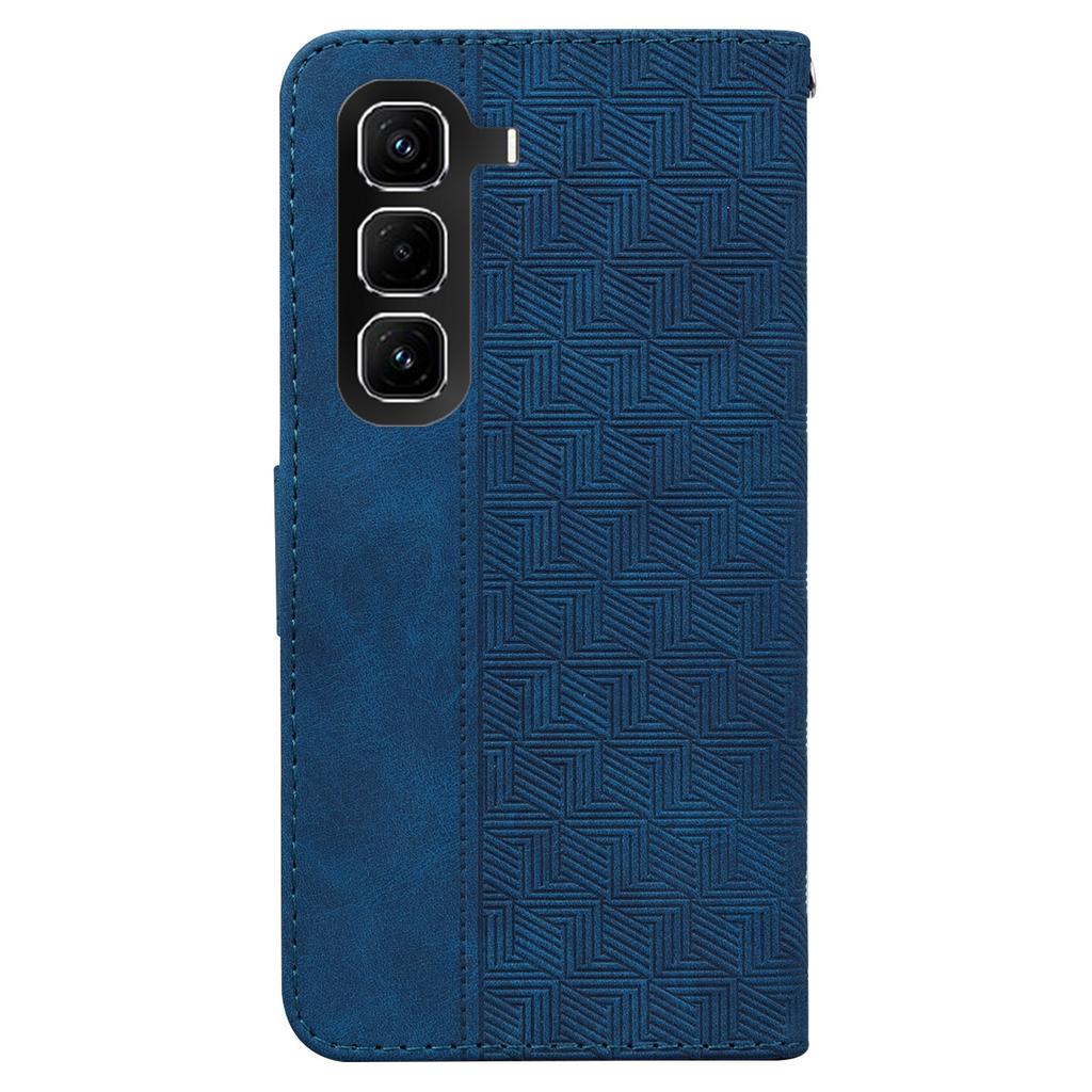 Für Infinix Hot 50 Pro 4G Hülle Geometrisches Muster Leder Brieftasche Handyhülle mit Handschlaufe