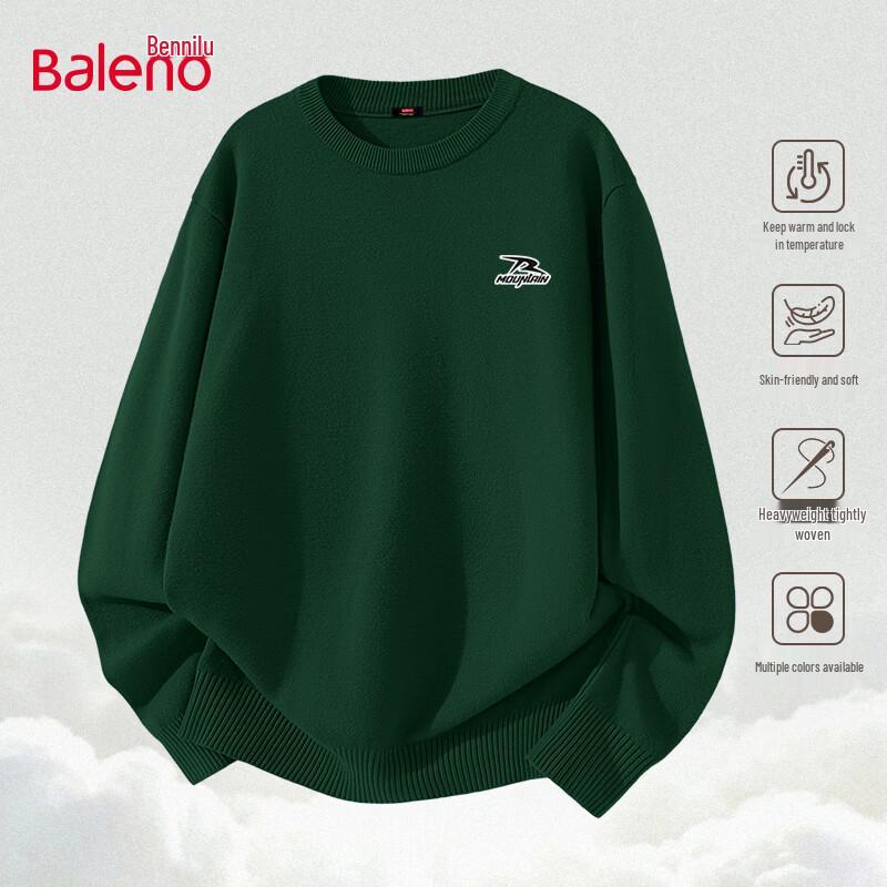 Baleno Men's Heavyweight Round Neck Pullover Sweater