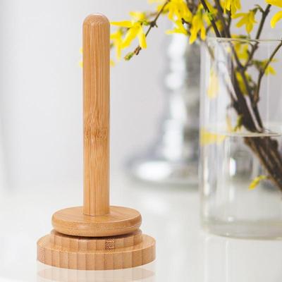 Supporto per bobina di filato da tavolo Portarocchetto semplice per riporre la bobina Sfera rotante Avvolgitore per bobina di supporto per filato in legno
