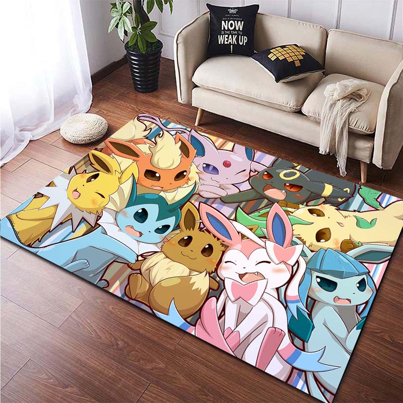 1PC P-Pokemon Eeveelution Pattern cartoon Carpets for Living Room Bedroom Bedside Floor Mat Area Rug Home Decor Luxury Gifts