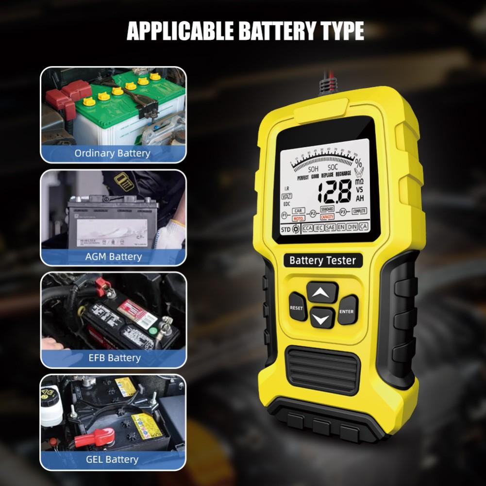 Car Battery Tester With LCD Display Battery Analyzer Test Tool, Scanner Diagnostic Digital Analyzer For Cars, Trucks Motorcycles