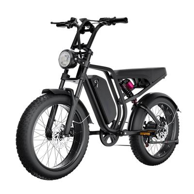 Aairsk SU8 All-Terrain Adult Electric Bike 750W Motor 52V20Ah Battery Fat Tire Mountain E-Bike Full Suspension Off-Road Commuter Bicycle