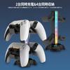 PhyiFlbey PS5 Controller Storage Charging Stand for 2 or 4 Controllers Earphone Desktop Compatible with PS5 Includes Indicator RGB Lighting USB Port