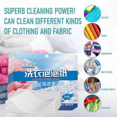 180/120/90/60/30PCS Laundry Detergent Sheets Easy Dissolve Laundry Tablets Strong Deep Cleaning Detergent Laundry Soap for Washing Machine