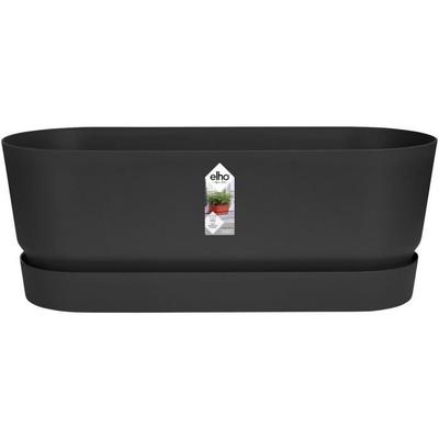 ELHO Oval Planter GREENVILLE - Ø49 X 19.8 X 18.4 Cm - Recycled Plastic - Frost-resistant - Black
