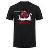 Boat Norwegian Flag Norway Tshirt Unisex Cotton Short Sleeve Streetwear Vintage Norway Flag Mountain T Shirt Hj110
