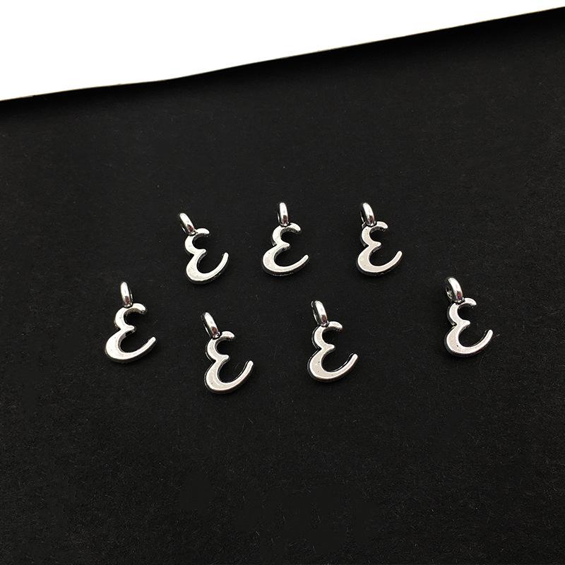 26 Alphabet Alloy Pendants for DIY Bracelets, Necklaces, Earrings & Charms