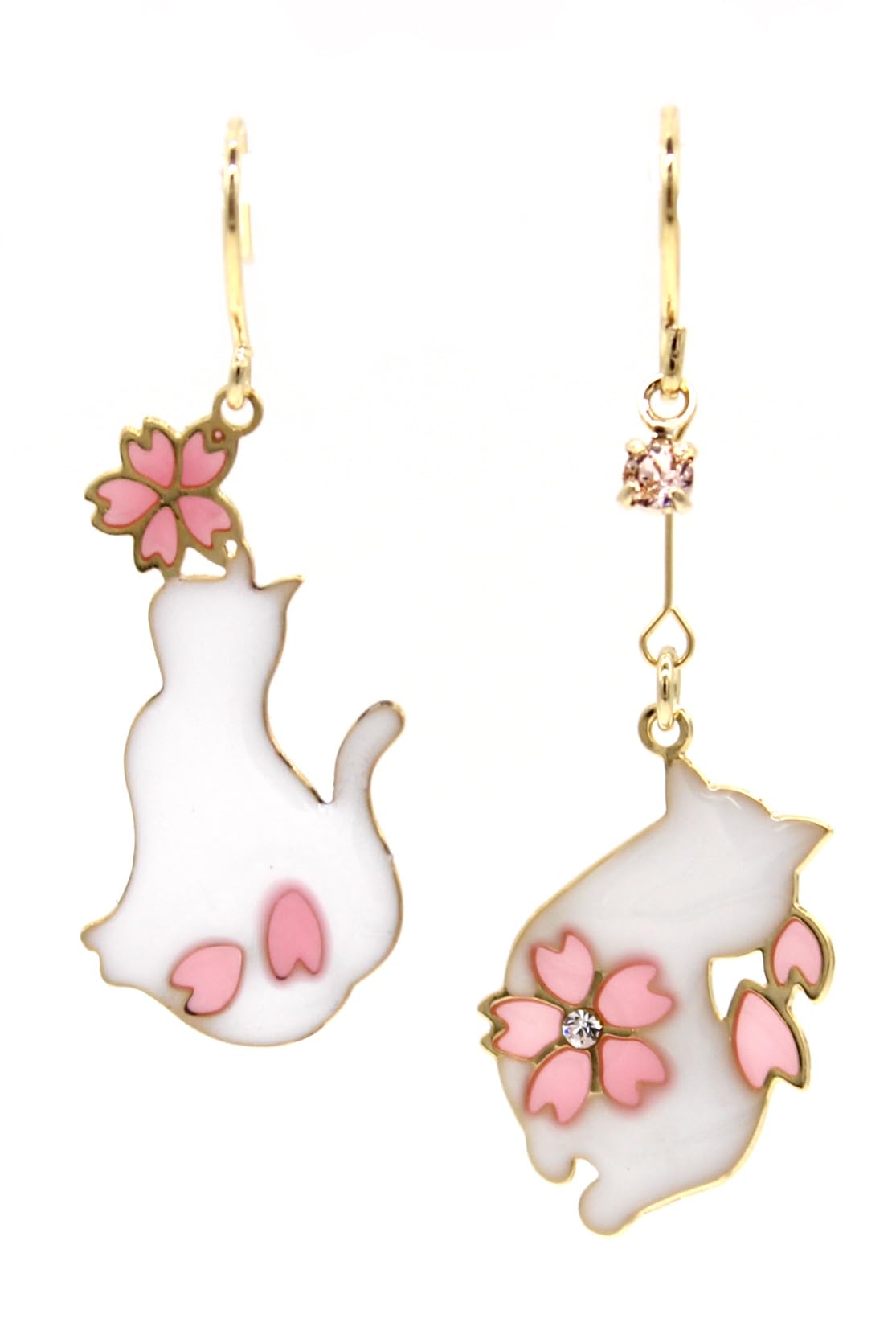 

Купити титанові японські вишневі асиметричні сережки, зроблені в білому коті acc25 WH [Jewelry M], жіночі сережки, штифт, візерунок, аксесуари,