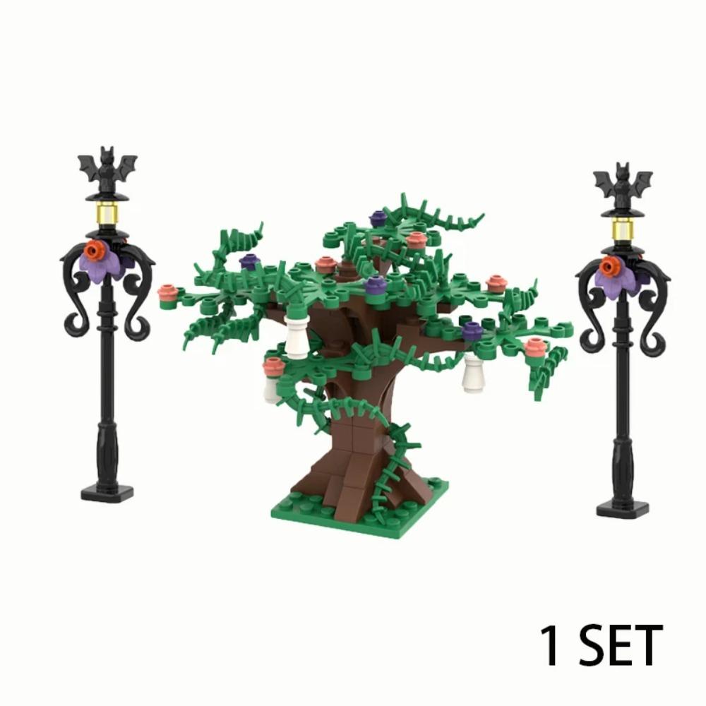 MOC Medieval Alchemy Room Kitchen Wizard Potion Building Blocks Devil's Spring Castle Road Lamp Witch Figures Scene Skull Bricks