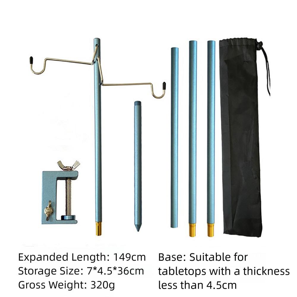 

Портативная стойка для кемпингового фонаря, подвесы для фонаря из алюминиевого сплава, новая стойка для освещения, пикник небесно-голубой