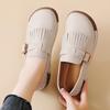 Genuine Leather Wedges Causal Shoes Women Thick Sole Heightening Platform Mother Ladies Soft Non-Slip Walking Shoes