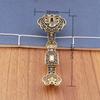Pure Brass Retro Ruyi Handpiece: Auspicious Home & Office Ornament