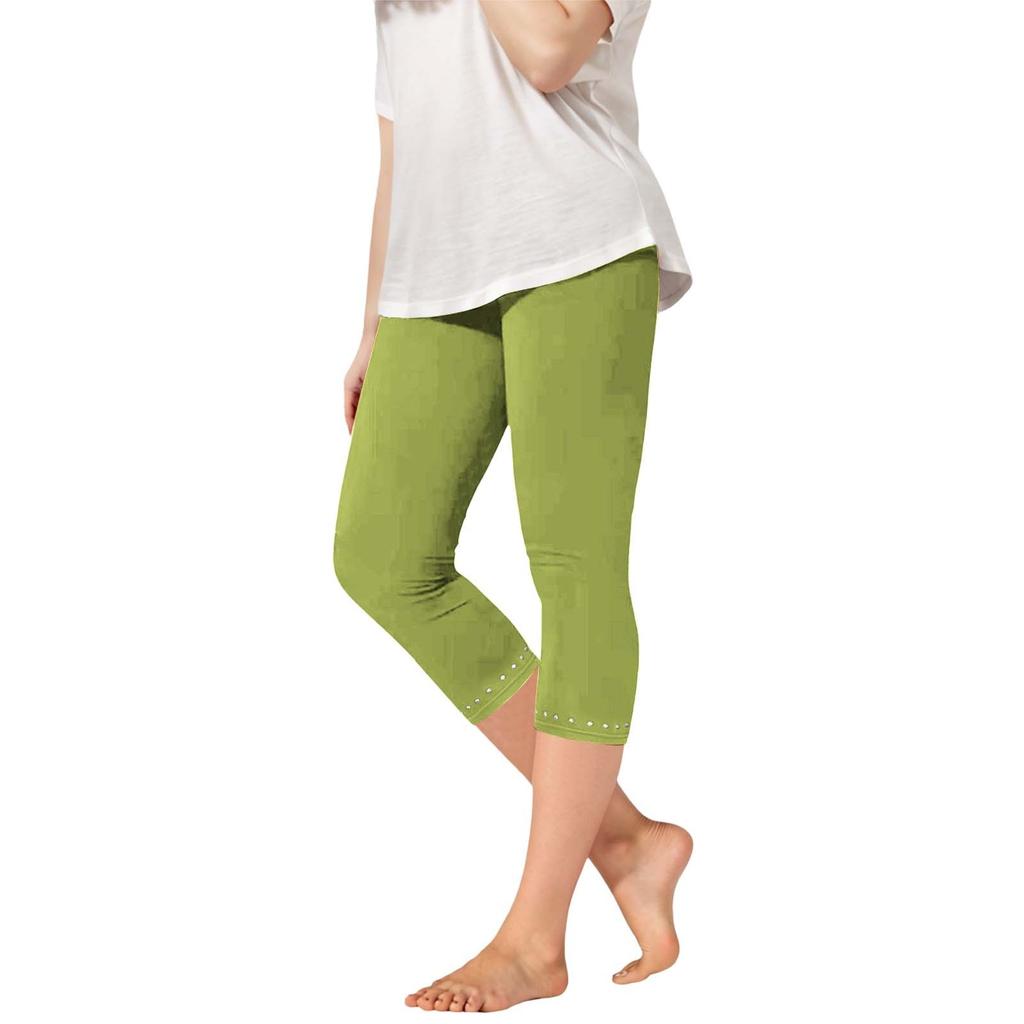 Kinder Modische Einfarbige Niedliche Mädchen Lässige Sport Yoga Hosen Cropped Hosen Leggings