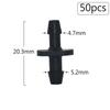 50pcs 3/5 4/7mm Garden Hose Barbed Connectors Tee Elbow Cross End Plug Fitting Coupling Drip Irrigation System Watering
