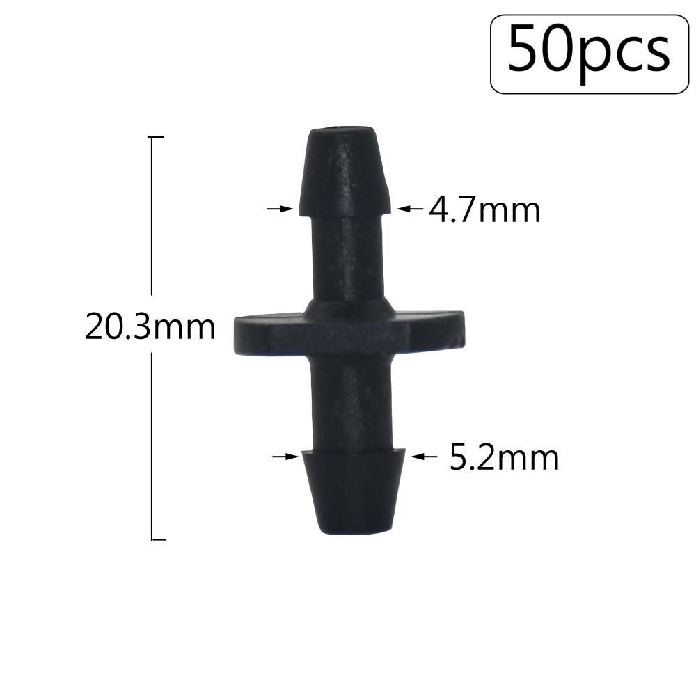 50pcs 3/5 4/7mm Garden Hose Barbed Connectors Tee Elbow Cross End Plug Fitting Coupling Drip Irrigation System Watering