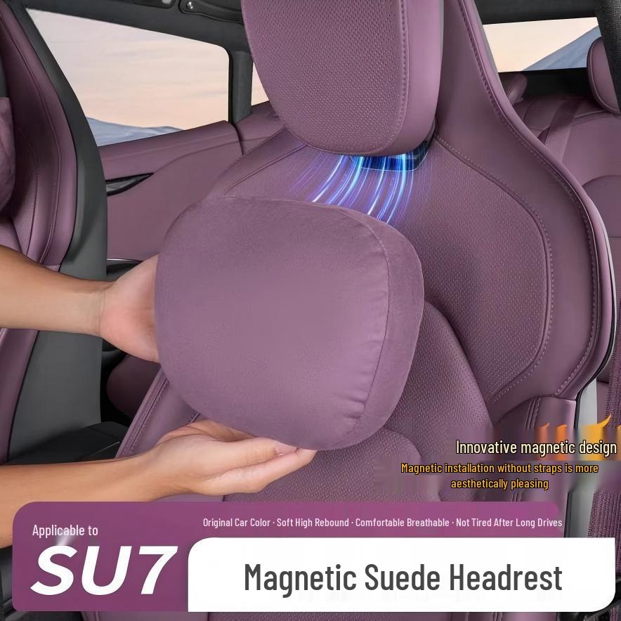 Xiaomi SU7 Magnetic Headrest Neck Support & Lumbar Pillow for Car