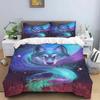 Wolf Kamado Nezuko Conjunto de Cama Anime Demon Slayer Capas de Edredom Estampadas Fronhas Edredom Conjunto de Cama Roupa de Cama Roupa de Cama