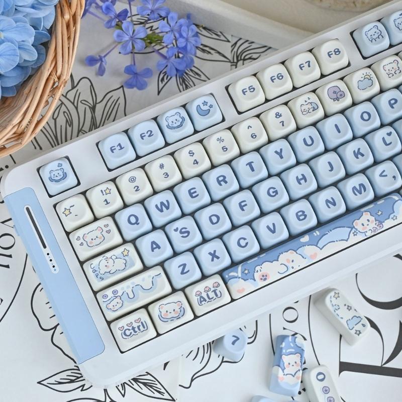 Quality 144Key MOA Profile PBT Keycaps for Improved Typing Experience On Mechanical Keyboards Comfortable KeyCaps
