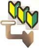 Generic Motorbike Beginner Mark with Spare Sticker (Number Charm That Does Not Stick to the Body of Your Car)