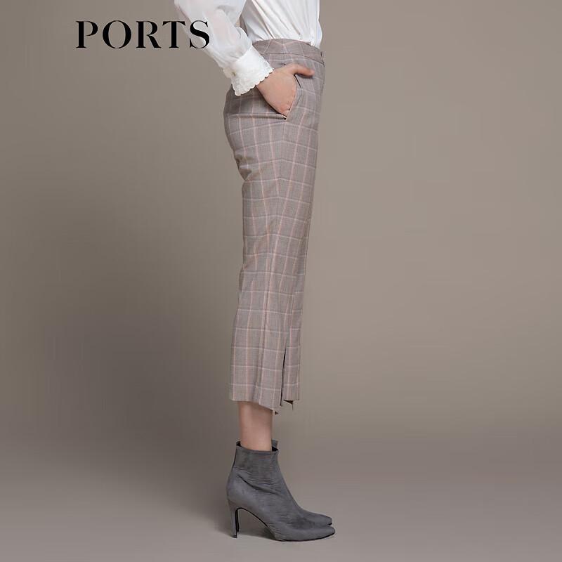 PORTS Women's Straight-Leg Plaid Pants LM9P003NFQ043