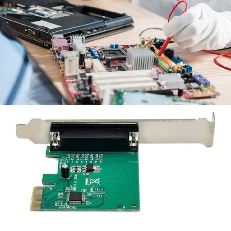 Parallel Port PCIe Expansion Card Data Transfer PCIE to DB25 Printer Adapter PCIe Adapter with Low Profile Bracket