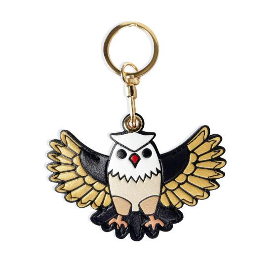 Keychain Pendant Cartoon Eagle Shape Key Holder Imitation Leather Access Control Card Holder School Bag Protective