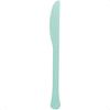Robin's Egg Blue Plastic Heavy Weight Knives 20 Count Premium Disposable Plastic Cutlery Perfect for Home Use and All Kinds of