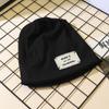 Internet celebrity new hat women's autumn and winter versatile wool hat sticker headgear trendy knitted pile hat men