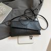 PU Synthetisches Leder Damen Schulter Umhängetasche Mode Lässig Abendessen Alligatormuster Klappe Handtasche und Geldbörse