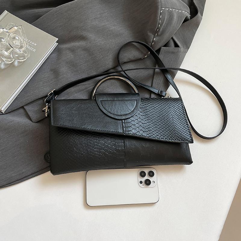 PU Synthetisches Leder Damen Schulter Umhängetasche Mode Lässig Abendessen Alligatormuster Klappe Handtasche und Geldbörse