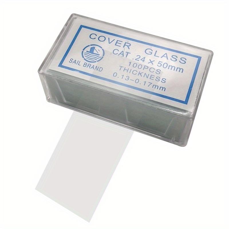 100PCS 24x50 Mm Microscope Glass Slides Cover Slips Blank Slides Microscope Accessories 0.13-0.17 Mm Thickness