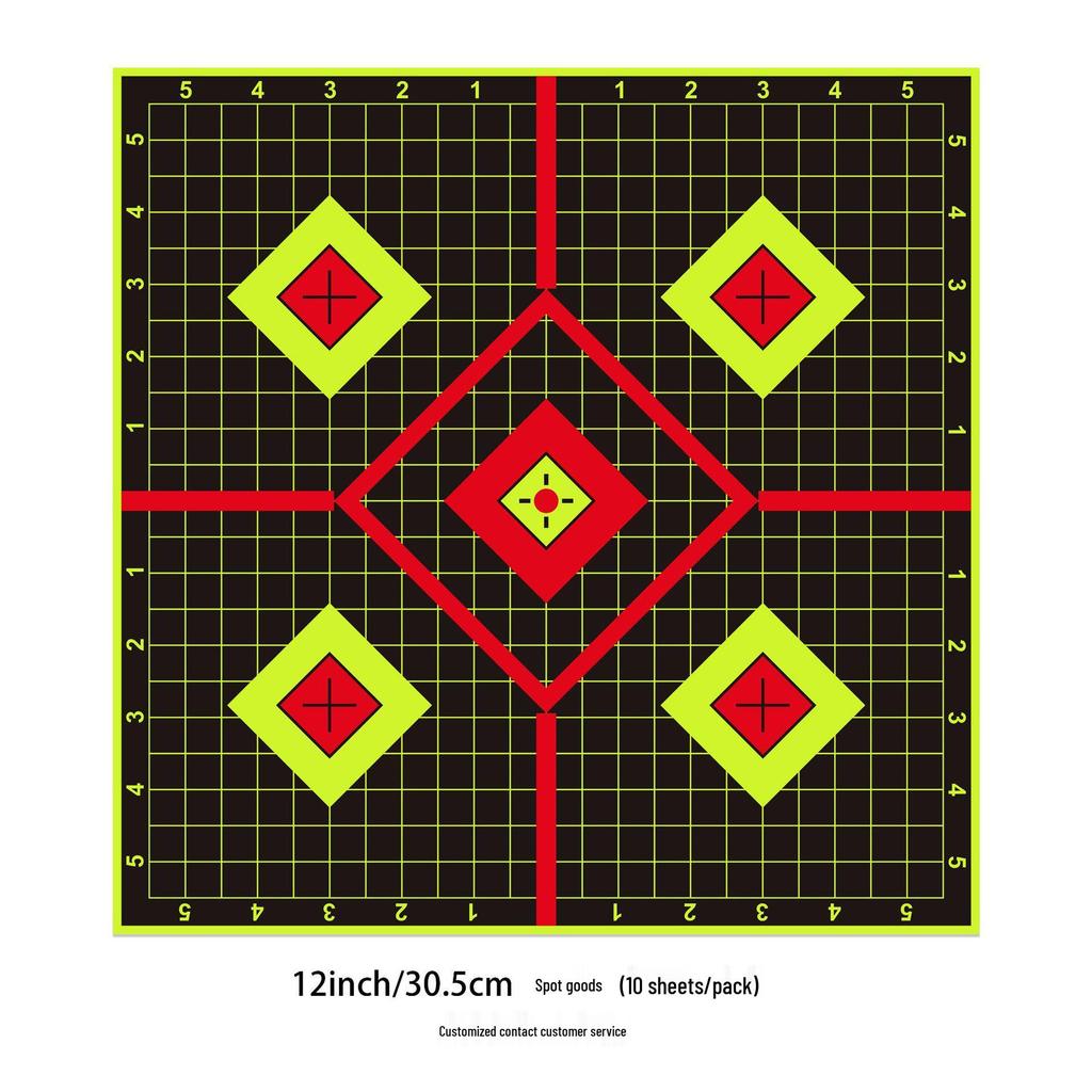 Autocolante Fluorescente Galbene pentru Țintă pentru Practică Precisă la Tragere
