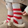 Women's Winter Thickened Warm Striped Dot Yarn College Wind Wool Mid Barrel Pile Socks