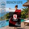 Football Club Emblem Printed Microfiber Beach Towel, Soft And Absorbent, Quick-Dry, Ideal for Summer Travel, Beach Essential, Swimming Pool