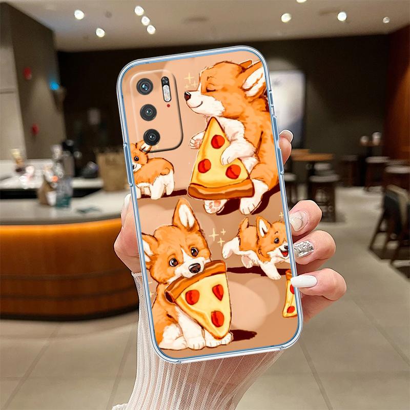 RE20 Niedlicher Corgi Hund Transparente Handyhülle für Motorola Moto G7 G8 G9 G84 G85 G73 G24 G15 Z2 Play Power Plus
