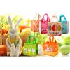 Easter Handle Tote Bags – Reusable Non-Woven Gift Bags For Bunny Egg Hunt Party Favors – 4/6/12 Pack Options (8.26x7.87x5.9")
