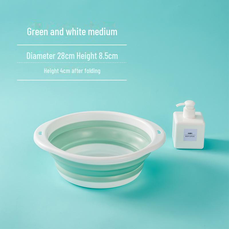 

Складная переносная раковина: Идеально подходит для общежитий, путешествий и прачечной Medium зелёный/белый