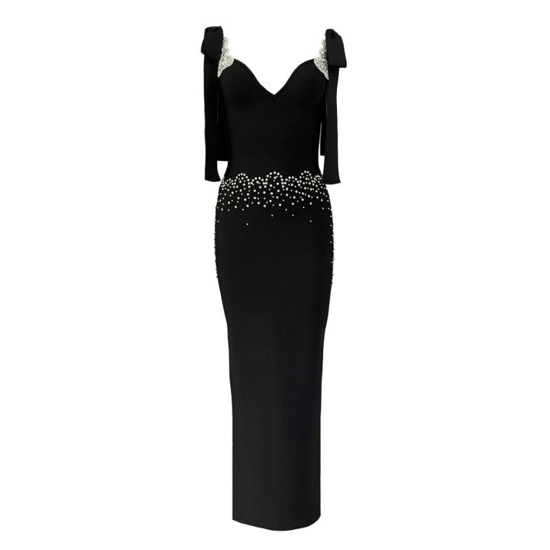 

Новое высококлассное бандажное платье темпераментная юбка по бедрам платье с V-образным вырезом с бриллиантовой отделкой женская одежда XL