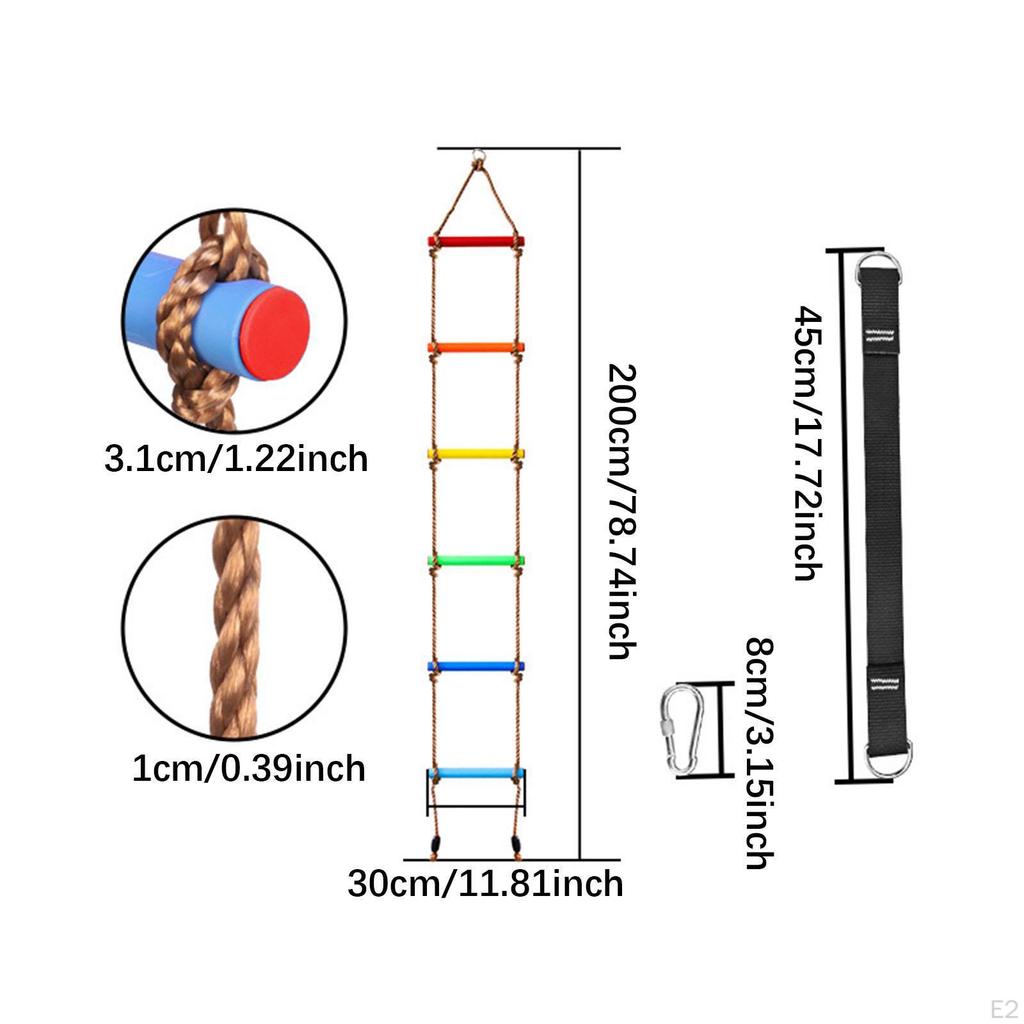 Climbing Rope Ladder for Kids Hanging 6 Sections,Fitness Toy,Climbing Frame Boys and