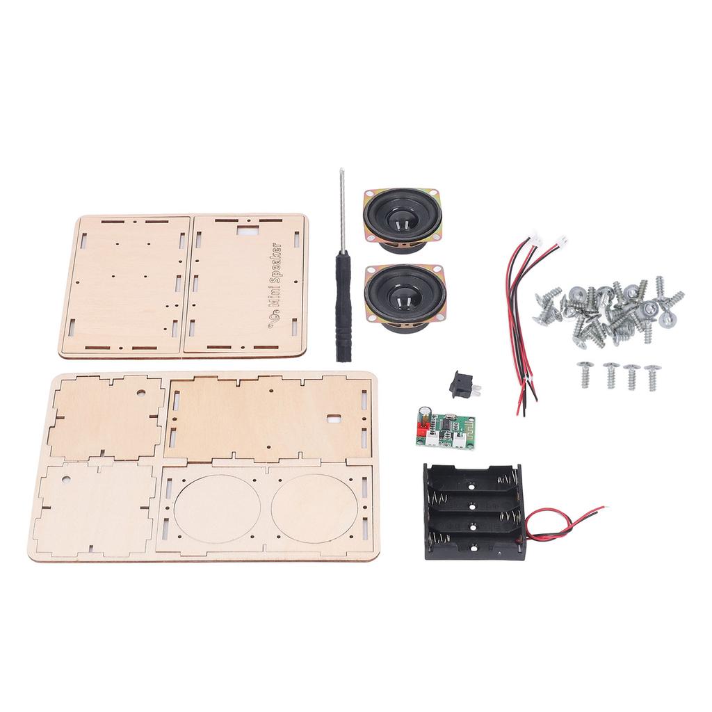 DIY Bluetooth Speaker Kit Stereo Surround Non Toxic Composite Wood DIY Speaker Kit for Pupil