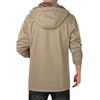 Men's Mid-Length Fleece-Lined Windbreaker: Warm Thick Cotton-Padded Hooded Jacket for Autumn & Winter
